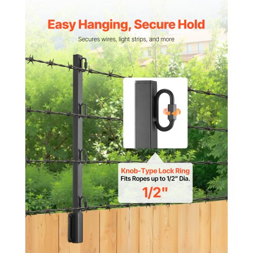 Fence Extenders 8-Pack 23.8 Inch Surface Mounted Fence Height Extension Arms | EU