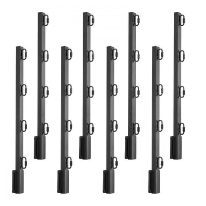 Fence Post Extender, 8 Packs 23.8 in Barbed Wire Arm, Sturdy Steel Fence Height Extender, Flat or Surface Mounted Barbed Wire Extension Arms, Protect Privacy and Prevent Pets Jumping Off