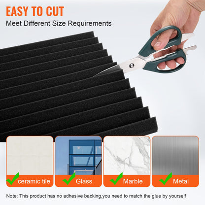 Akustiska skumpaneler 80-pack 12 x 12 x 1 tum för studiovägg och tak