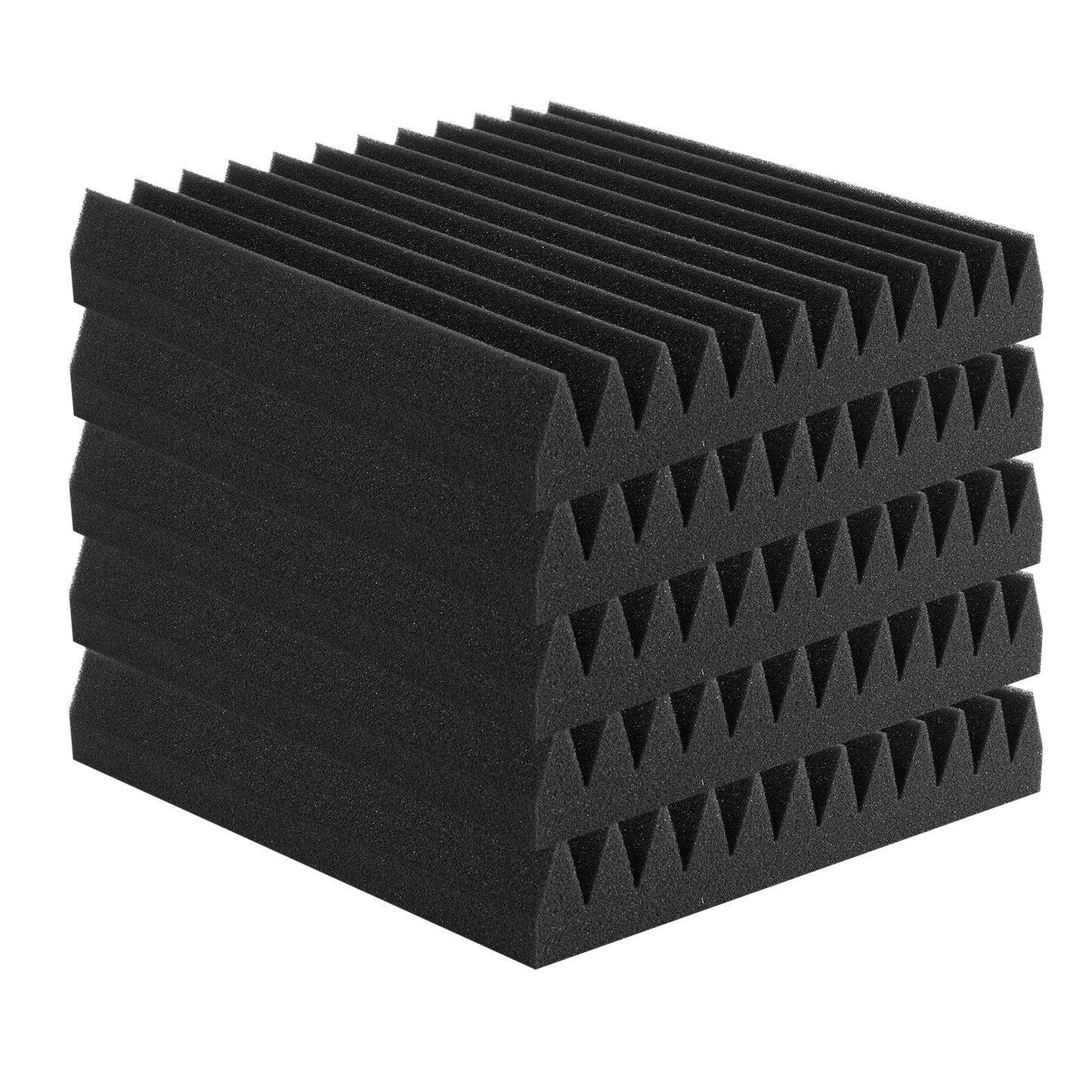 Akustikschaumplatten, 50er-Pack, 12 x 12 x 2 Zoll, für Studiowände und -decken