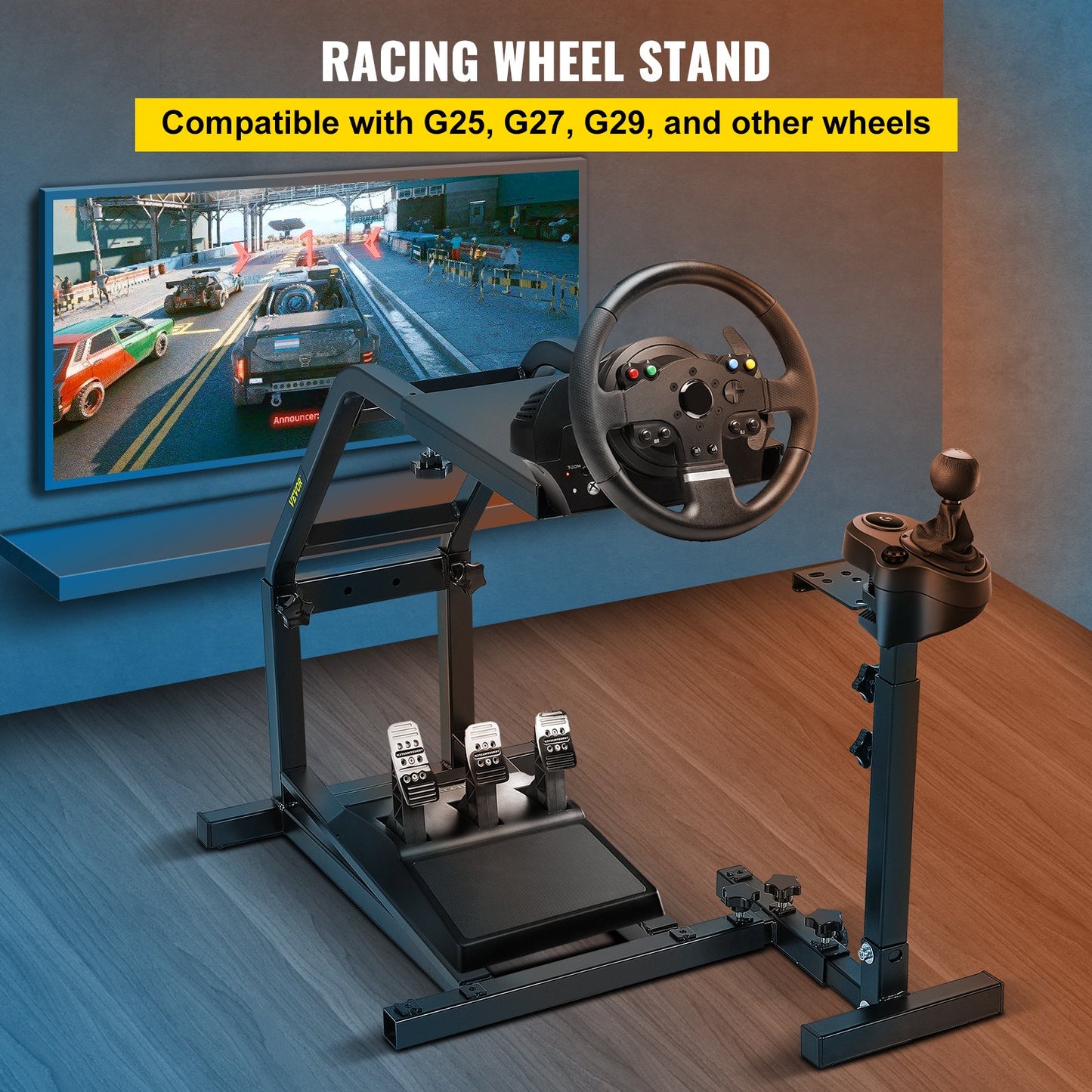 G29, G27 and G25 Racing Simulator steering wheel stand GT Racing Simulator steering wheel stand, wheel support and pedal not included