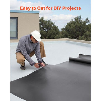 Rulltak, 20 x 20 fot, 45 mil EPDM-gummitak, lång livslängd och väderbeständig, tål hårda temperaturer, flexibel och enkel installation, takunderlag för husbilar, tak, dammar |  EU