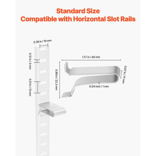Hyllklämmor 40-pack Justerbara Stålpilasterklämmor för Hyllor |  EU