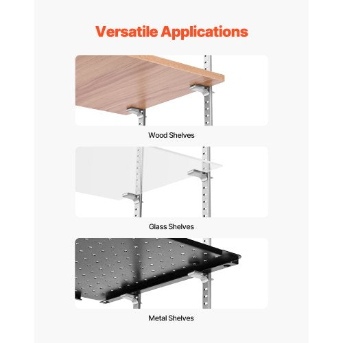Hyllklämmor 40-pack Justerbara Stålpilasterklämmor för Hyllor |  EU