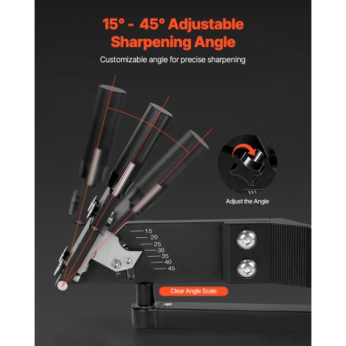 Rasenmäher-Klingenschärfer, 15°-45° verstellbarer Rasenmäher-Klingenschärfer