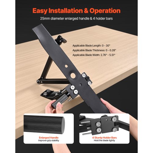 Rasenmäher-Klingenschärfer, 15°-45° verstellbarer Rasenmäher-Klingenschärfer