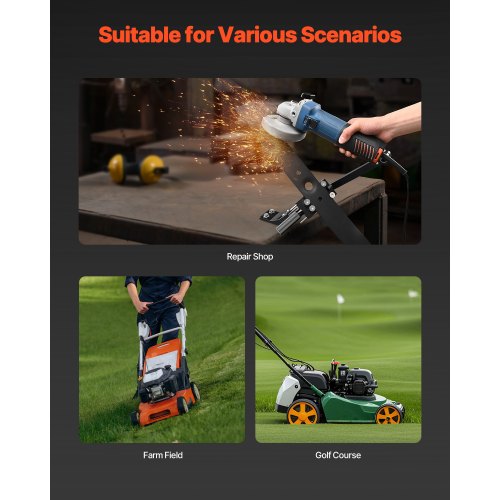 Rasenmäher-Klingenschärfer, 15°-45° verstellbarer Rasenmäher-Klingenschärfer