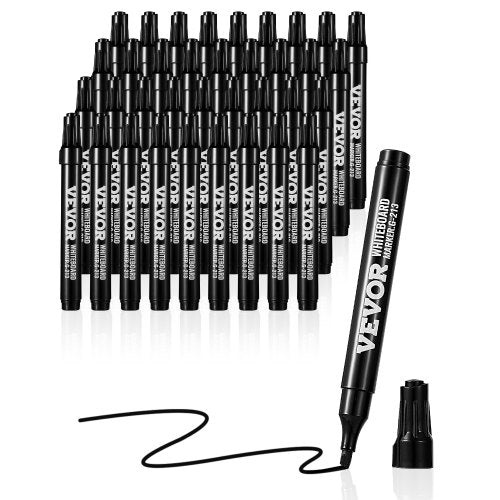 Black Dry Erase Markers, 36 Pack Low-Odor Whiteboard Markers with Chisel Tip, Easily Clean Dry Erase Markers Bulk for School Office Home