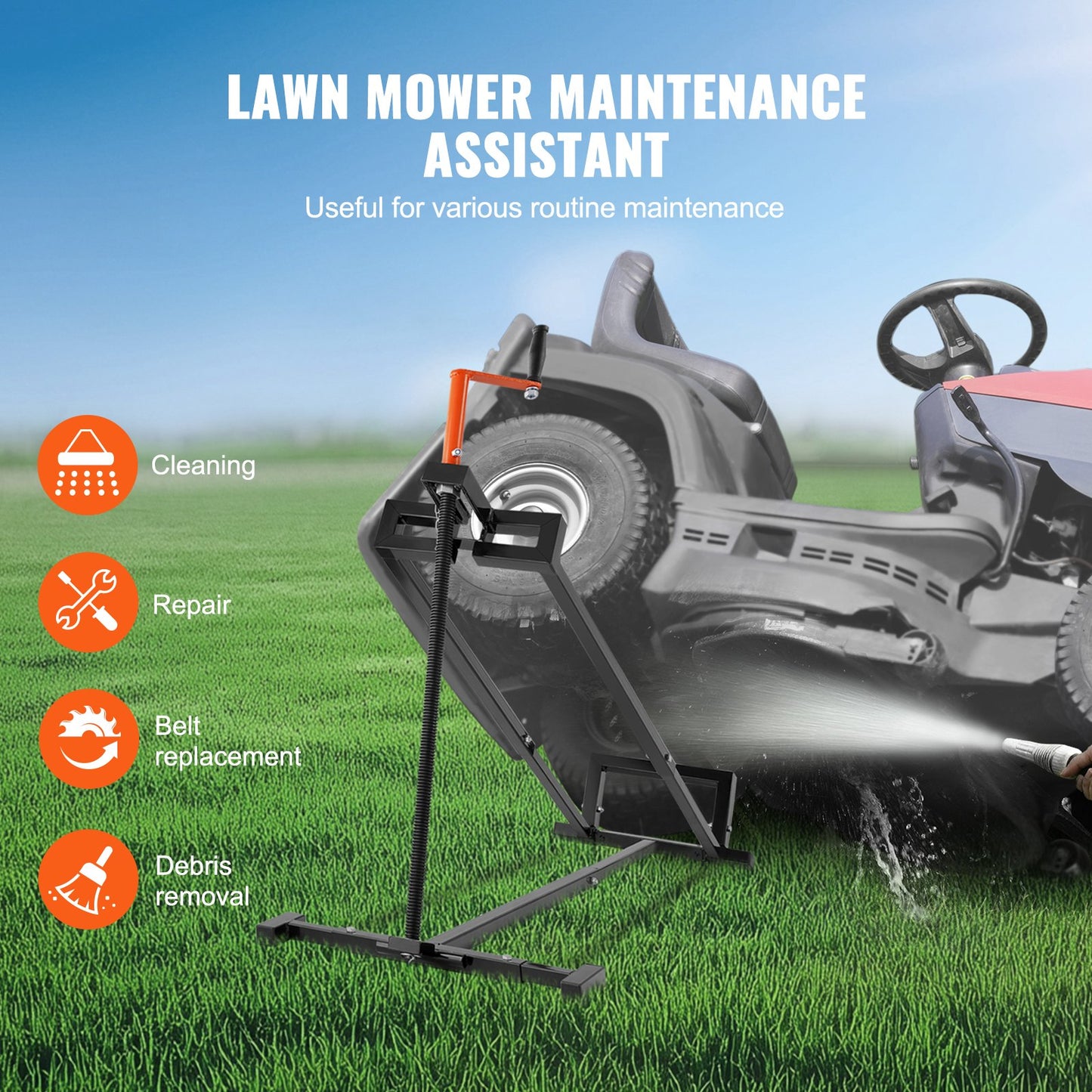 880 Lbs Ride on Lawn Mower Lift Jack för gräsklippare och trädgårdstraktorer