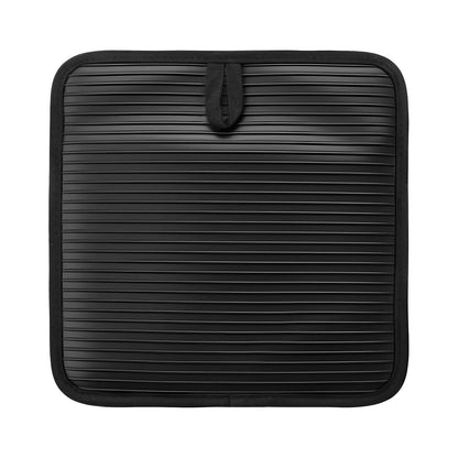 Pot Holders, Heat Resistant to 500°F with Ribbed Soft Anti-Slip Silicone Strips, 100% Cotton 9.06 x 8.98 inch Hot Pads with 2 No-Marks Hooks, Washable Pot Trivets for Kitchen & Barbeque, 2 Pack