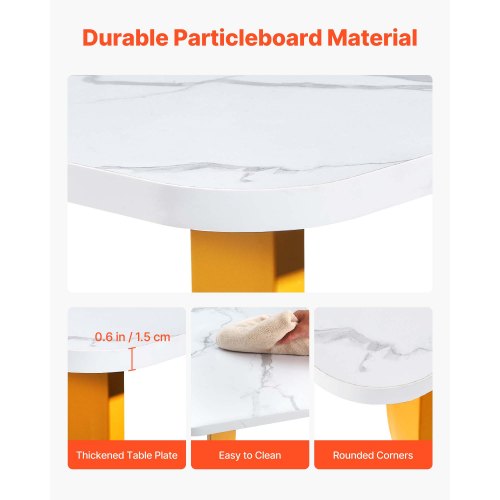 Executive Desk, 160 cm B x 80 cm D Stort kontorsskrivbord, Modernt datorbord Konferensbord Mötesrumsbord, Kontorsmöbler Förstorat skrivbord för hemmakontor, Vitt och guld |  EU