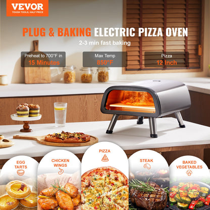 Electric pizza oven Pizza maker for 12" pizza indoors and outdoors