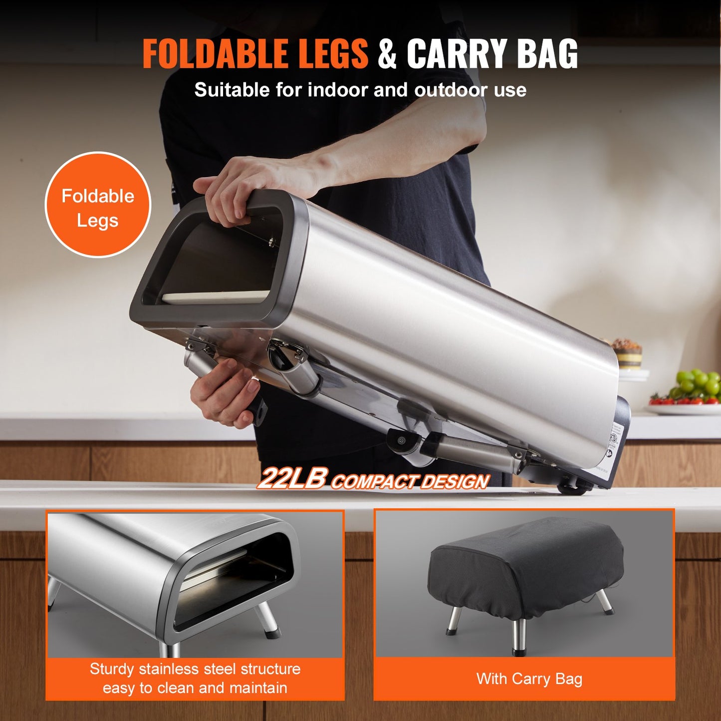 Electric pizza oven Pizza maker for 12" pizza indoors and outdoors