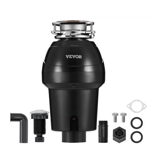 Garbage Disposal, 1.25HP 3360RPM Continuous Feed Food Waste Disposer, EZ Connect Food Waste Grinding System with Sound Reduction, Power Cord & Splash Guard for Kitchen Sinks
