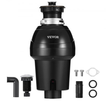Garbage Disposal, 1HP 3270RPM Continuous Feed Food Waste Disposer, EZ Connect Food Waste Grinding System with Sound Reduction, Power Cord & Splash Guard for Kitchen Sinks