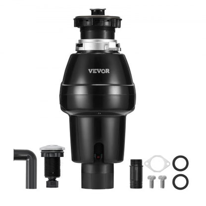 Garbage Disposal, 3/4HP 3250RPM Continuous Feed Food Waste Disposer, EZ Connect Food Waste Grinding System with Sound Reduction, Power Cord & Splash Guard for Kitchen Sinks