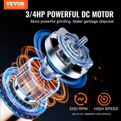 Müllentsorgung 3/4 PS Kontinuierliche Lebensmittelabfallentsorgung 3930 U/min EZ Connect