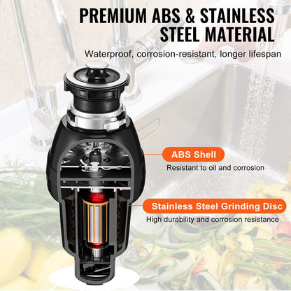 Müllentsorgung 3/4 PS Kontinuierliche Lebensmittelabfallentsorgung 3930 U/min EZ Connect