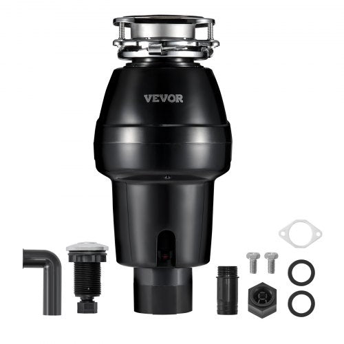 Garbage Disposal, 3/4 HP 3260RPM Continuous Feed Food Waste Disposer, 3-Bolt Mount Food Waste Grinding System with Sound Reduction, Power Cord & Splash Guard for Kitchen Sinks