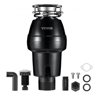 Garbage Disposal, 3/4 HP 3260RPM Continuous Feed Food Waste Disposer, 3-Bolt Mount Food Waste Grinding System with Sound Reduction, Power Cord & Splash Guard for Kitchen Sinks