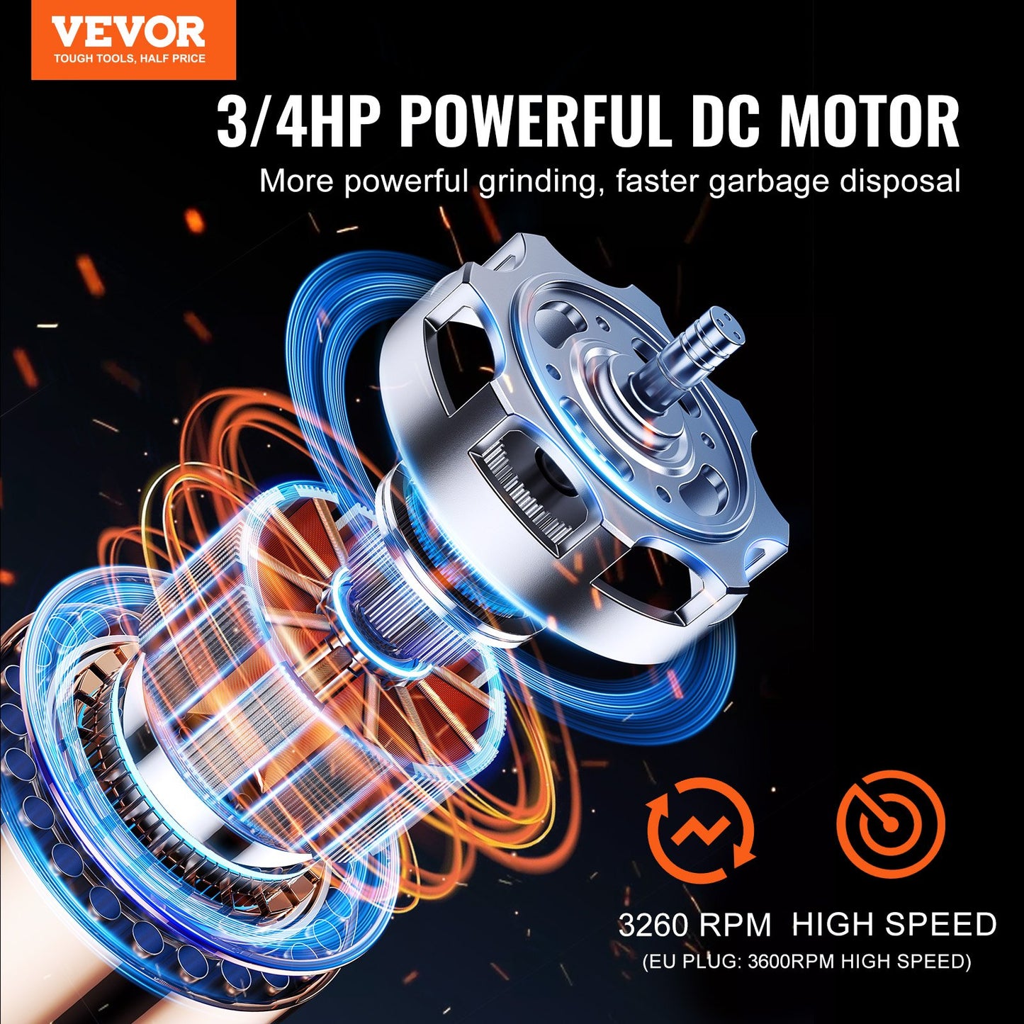 Müllentsorgung 3/4 PS Kontinuierliche Entsorgung von Lebensmittelabfällen 3600 U/min 3-Schrauben