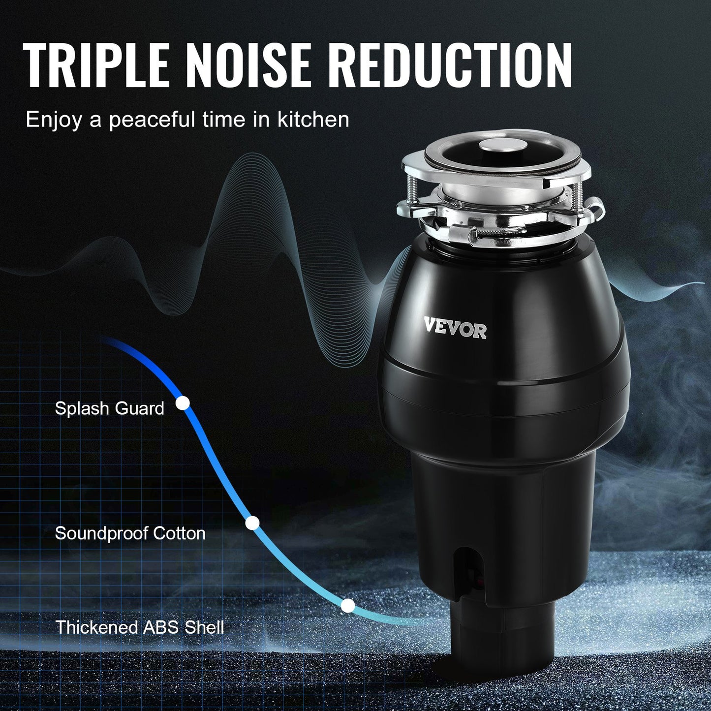 Müllentsorgung 3/4 PS Kontinuierliche Entsorgung von Lebensmittelabfällen 3600 U/min 3-Schrauben