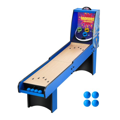 8' Roll and Score Classic Arcade Game Table, Arcade Machine Indoor with Electronic Scorer, Sound, Automatic Ball Return for Adults Kids Family Recreation Game Room, 4 Balls Included
