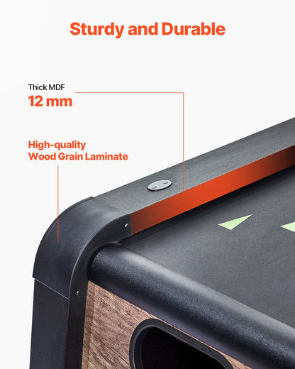 9' Roll and Score Classic Arcade Game Table, Indoor Skeeball Machine Game Set with LED Electronic Scorer, Sound, Automatic Ball Return for Adults Kids Home Recreation Game Room, 4 Balls Included