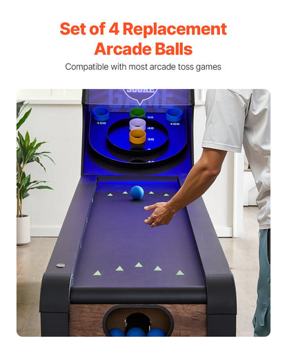 Roll & Score Arcade Game Replacement Set 4 Balls Home Recreation Game Room
