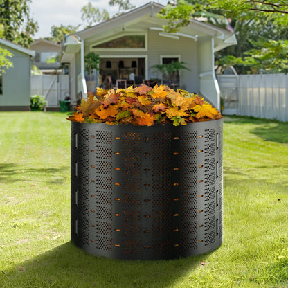 Compost Bin 220 Gallon, Outdoor Expandable Composter, Easy to Setup & Large Capacity Composting Bin, Fast Creation of Fertile Soil