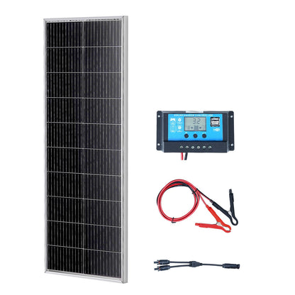 100 W monokristallines Solarpanel-Kit, 12 V Solarpanel und Laderegler