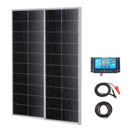 200 W monokristallines Solarmodul-Kit, 2 Solarmodule und Laderegler