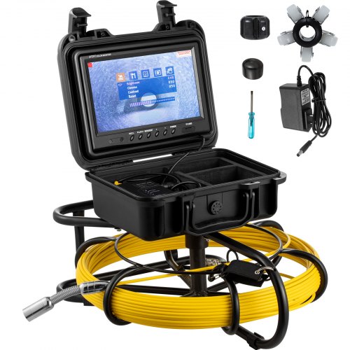 Sewer Camera, 150 ft Pipeline Inspection Camera with 9-inch Screen, Waterproof IP68 Borescope Camera with 12 Adjustable LEDs, 16 GB SD Card, Industrial Endoscope for Sewer, Home, Duct Drain Pipe