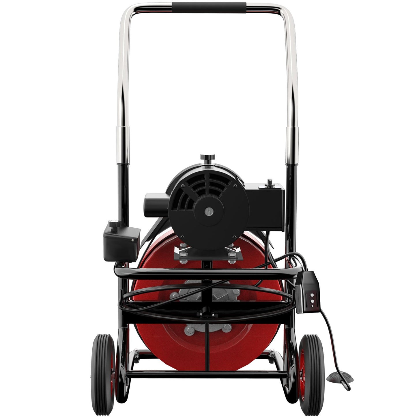 75 Ft x 3/8 Inch Drain Cleaning Machine Fits 1-1/4 Inch (32 mm) to 4 Inch (100 mm) Pipes Drain Cleaning Machine Portable Electric Drain Auger with 2 Sets of Cutters Electric Drain Auger