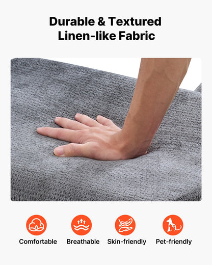 Yoga Chair Chaise, Ergonomic Chaise Lounge Chair for Yoga, Modern Boneless Curved Foam Lounge Indoor for Massage, Stretching, Relaxation, Exercise, Used in Living Room, Bedroom, Balcony, Grey