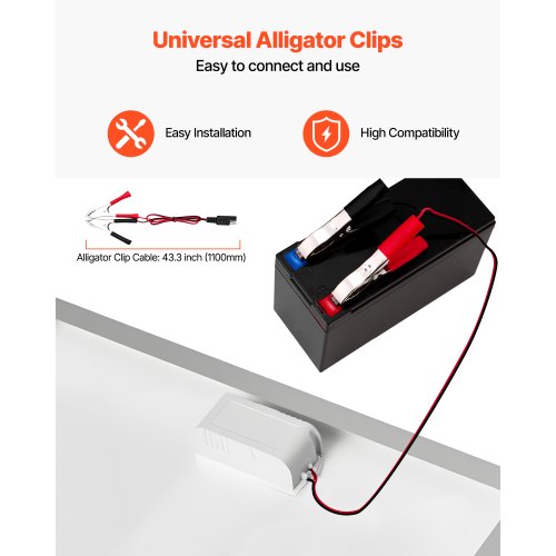 20W 12V solcellsbatteri underhållsladdare, mono solpanel batteriladdare med inbyggd MPPT-kontroller och justerbar monteringsfäste, IP65 vattentät för bil båt husvagn hustak |  EU