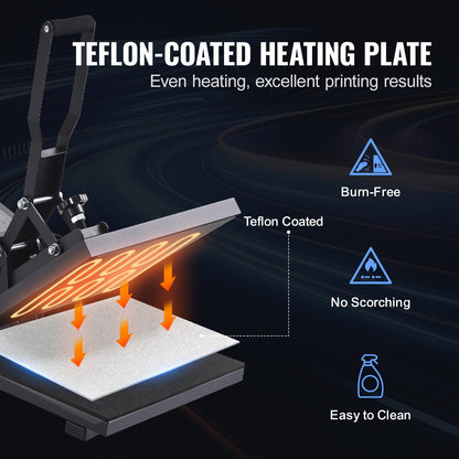 Wärmepresse 15 x 15 Zoll Sublimationsdrucker Transfer für DIY T-Shirt