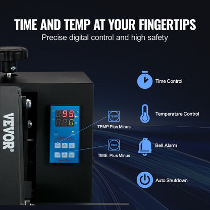 Heat Press 16x24, 1700W Power Heat Press Machine, Fast Heating, High Pressure Heat Press Machine for T-Shirt, Digital Industrial Sublimation Printer for Heat Transfer Vinyl, Easy to Use, Black