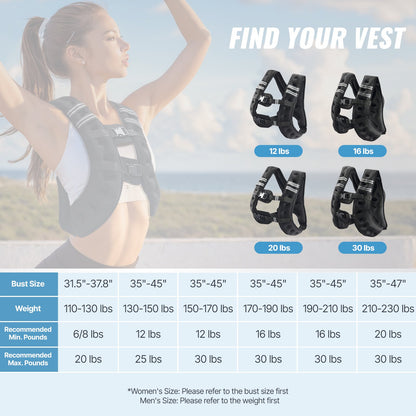 30lb viktad väst för män Kvinnor Träningsutrustning för styrketräning
