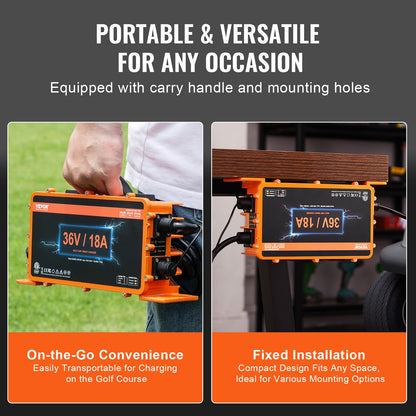 36 Volt 18 Ampere Golfwagen-Batterieladegerät für Club Car EZGO Yamaha Crowfoot