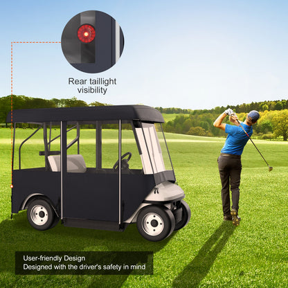 Golf Cart Enclosure 86'', 4-Person Golf Cart Cover, 4-Sided Fairway Deluxe, 300D Waterproof Driving Enclosure with Transparent Windows, Fit for 4-Seat EZGO, Club Car, Yamaha Carts