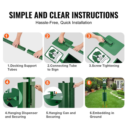 Hundekotstation, 11,5 Gallonen, Hundekotstation für den Außenbereich mit 600 Beuteln