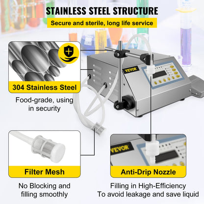 Flüssigkeitsfüllmaschine 2-3500 ml GFK-160 LCD-Bildschirm Digitale Steuerpumpe Flüssigkeitsfüllmaschine Automatische Flüssigkeitsfüllmaschine