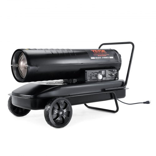 Kerosene Forced Air Heater, 215000 BTU Portable Torpedo Diesel Space Heater with Thermostat, 13.2 Gallon Tank Energy-Efficient heavy-duty Heater, for Indoor Outdoor Use Workshop Industry