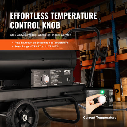 70000Btu kerosene/diesel forced air torpedo space heater with thermostat