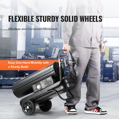 70000Btu kerosene/diesel forced air torpedo space heater with thermostat