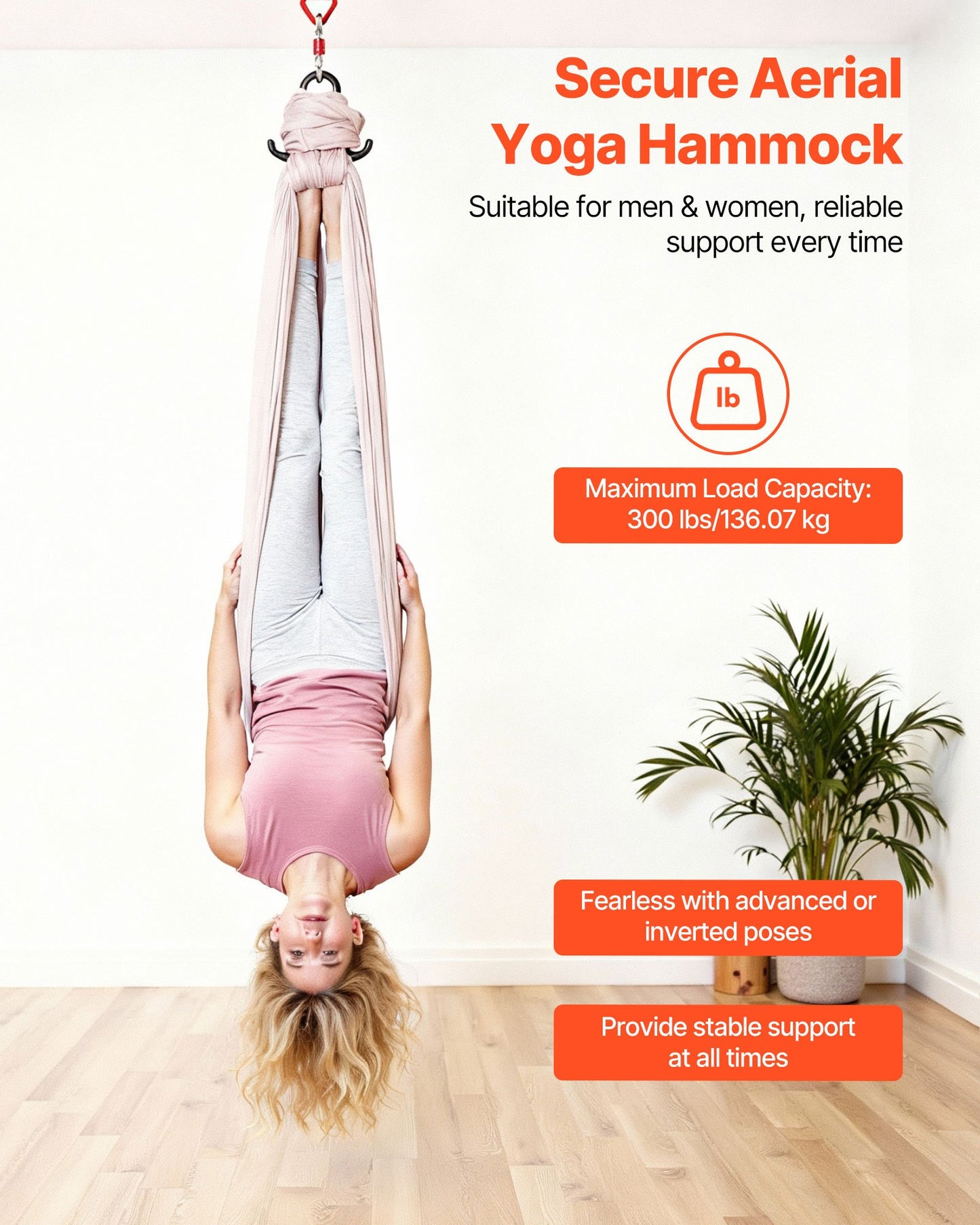 Aerial Yoga Hammock, 300 lbs Load Aerial Silk, Yoga Swing with Nylon Fabric, PE Zipper Bag for Parent-Child Interaction, Strengthen Muscles & Improve Practice, Hammock and Swing Combo