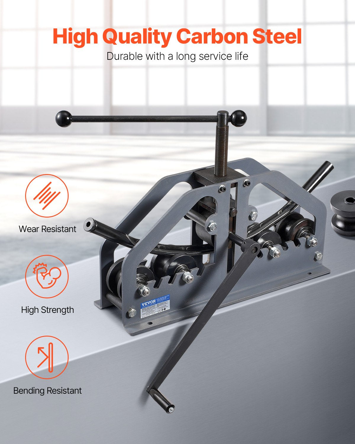 Rohrrollenbieger Max 1-1/2" Manueller Rohrrollenbieger mit 6 Matrizen