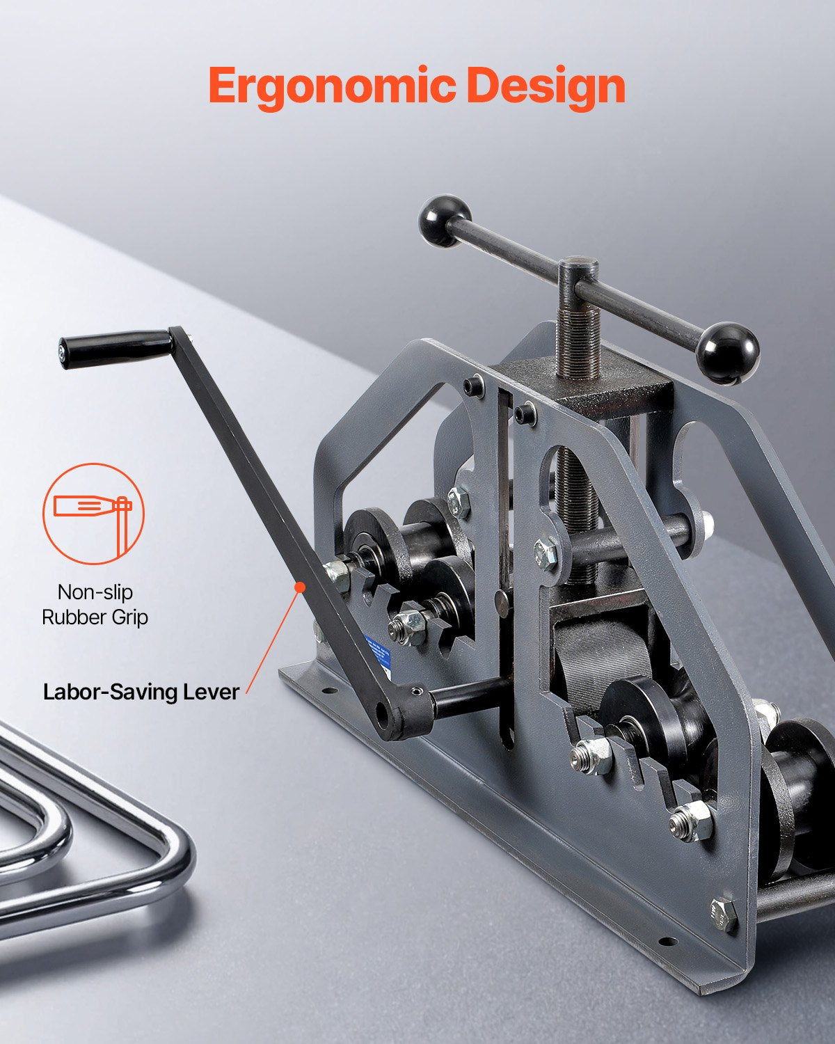 Rohrrollenbieger Max 1-1/2" Manueller Rohrrollenbieger mit 6 Matrizen