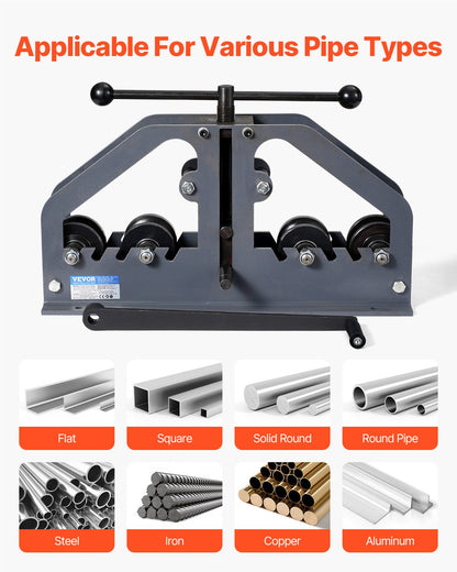 Rohrrollenbieger Max 1-1/2" Manueller Rohrrollenbieger mit 6 Matrizen